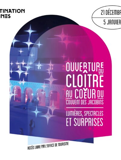 Affiche de l'ouverture du cloître de Noël 2024